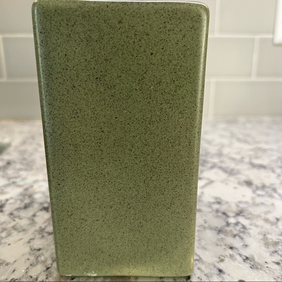 🎉💐HOST PICK🌺MID CENTURY MODERN HAEGER DIMPLED GREEN PLANTER/VASE - Picture 4 of 7